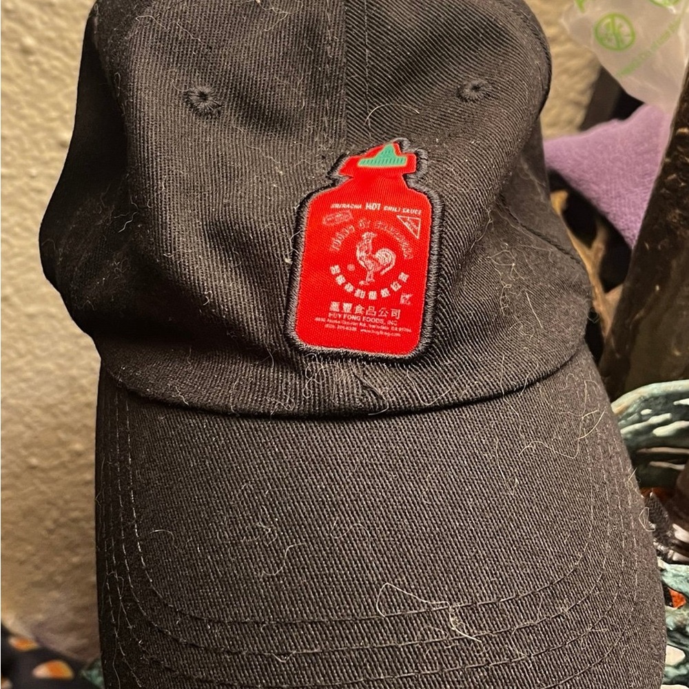 Sriracha Black Cap with Red Hot Sauce Patch